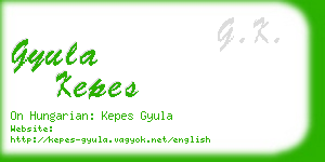 gyula kepes business card